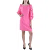 Vince Camuto Eyelet Sleeve Crepe Shift Dress In Multi
