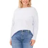 Vince Camuto Center Seam Crewneck Sweater In Blue