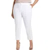 Vince Camuto Plus Womens Twill Cropped Straight Leg Pants In White