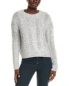 Vince Camuto Pointelle & Sequin Sweater In Gray