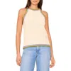 Vince Camuto Pointelle Cotton Sweater Tank In White