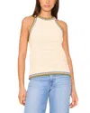Vince Camuto Pointelle Cotton Sweater Tank