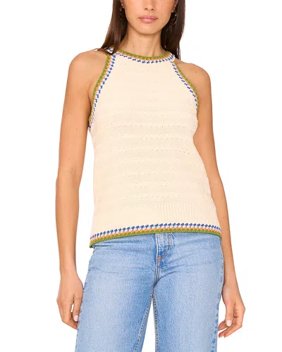 Vince Camuto Pointelle Cotton Sweater Tank