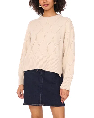 Vince Camuto Pointelle Pattern Sweater In Neutral