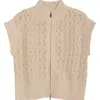 Vince Camuto Pointelle Sweater Vest In Brown