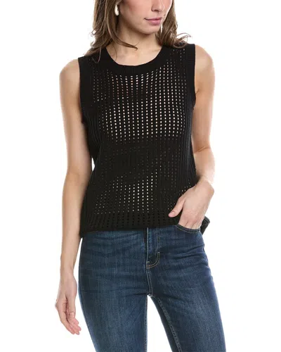 Vince Camuto Pointelle Tank In Black