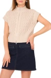 Vince Camuto Pointelle Turtleneck Sweater In Gray