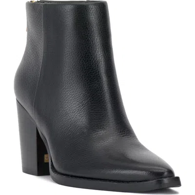 Vince Camuto Polellah Pointed Toe Bootie In Black Nappa