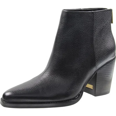 Vince Camuto Polleah Womens Zipper Leather Booties In Black