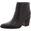 Vince Camuto Polleah Womens Zipper Leather Booties In Brownie Nappa