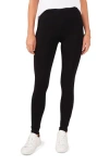 Vince Camuto Petite Tech Ponte-knit Slim-leg Ankle Pants In Rich Black