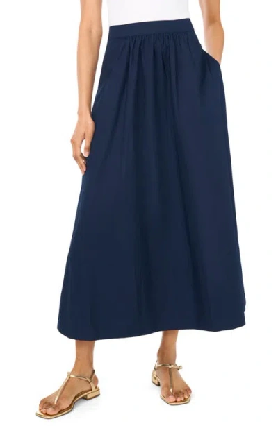 Vince Camuto Poplin Maxi Skirt In Blue
