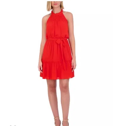 Vince Camuto Poppy Sleeveless Mini Dress In Red
