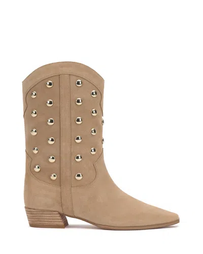 Vince Camuto Prilie Studded Bootie In Brown