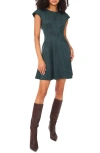 Vince Camuto Princess Seam Cap Sleeve Mini Dress In Green