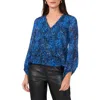 Vince Camuto Print Balloon Sleeve Top