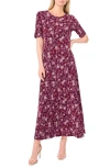Vince Camuto Print Maxi Dress In Purple