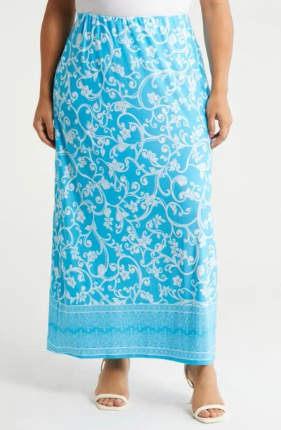 Vince Camuto Print Maxi Skirt In Poolside