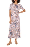 Vince Camuto Print Midi Dress In Multi