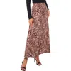 Vince Camuto Print Pull-on Maxi Skirt In Brown