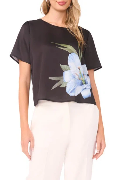 Vince Camuto Floral Graphic Top In Brown