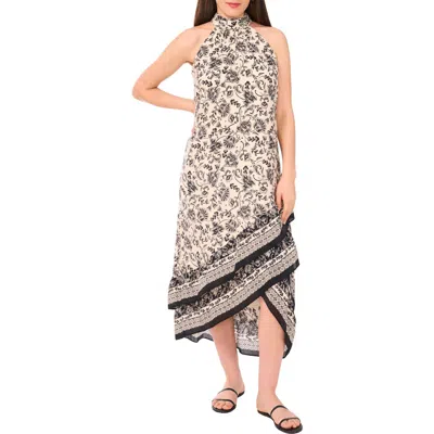 Vince Camuto Print Sleeveless High-low Maxi Dress In Multi