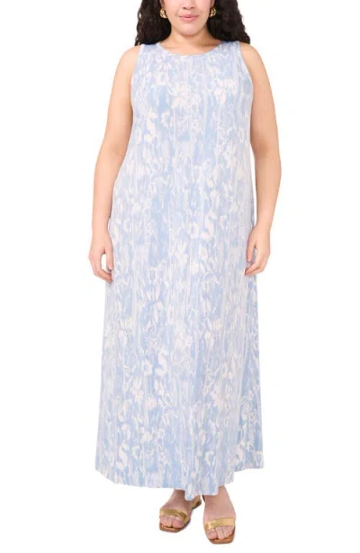Vince Camuto Print Sleeveless Maxi Dress In Lake Breeze