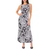 Vince Camuto Cowl Neck Maxi Dress In Rich Black Multi