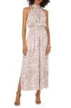Vince Camuto Print Smocked Waist Maxi Dress In New Ivory
