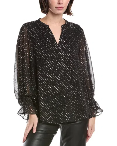 Vince Camuto Printed Blouse In Black