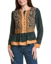 Vince Camuto Printed Blouse In Green