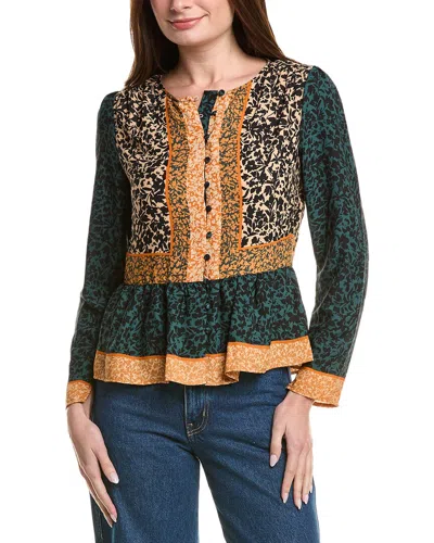 VINCE CAMUTO PRINTED BLOUSE