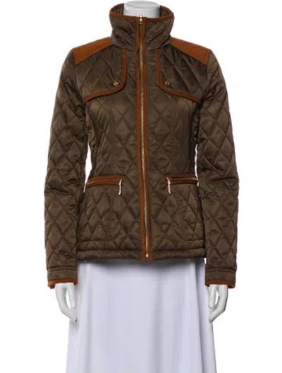 Pre-owned Vince Camuto Printed Jacket In Brown