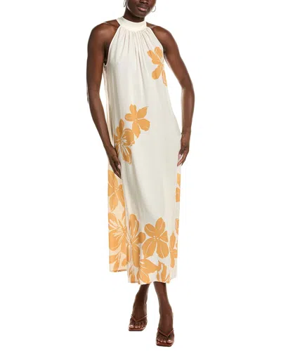 Vince Camuto Halter High Neck Maxi Dress In Neutral