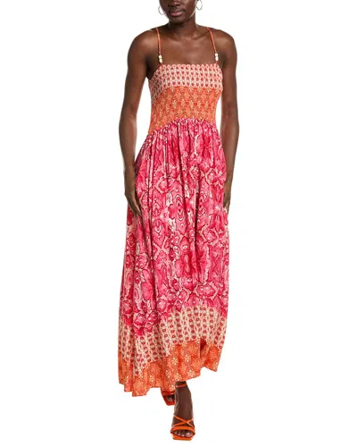 Vince Camuto Printed Maxi Dress In Brown