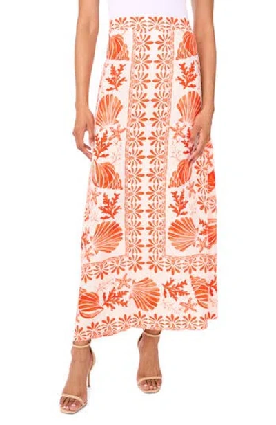 Vince Camuto Printed Maxi Skirt In Multi