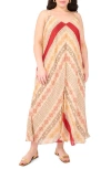 Vince Camuto Printed Maxi Sundress In Brown