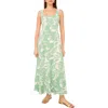 Vince Camuto Printed Square Neck Maxi Sundress