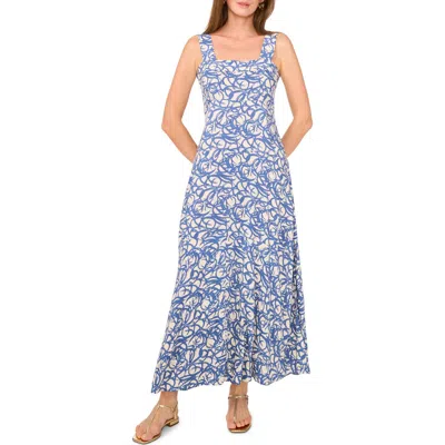 Vince Camuto Printed Square Neck Maxi Sundress