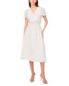 Vince Camuto Plus Size V-neck Flutter-sleeve Midi Dress In Lake Breeze