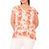 Vince Camuto Flutter Sleeve Challis Top