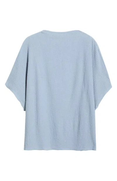 Vince Camuto Smocked Boxy Top In Blue