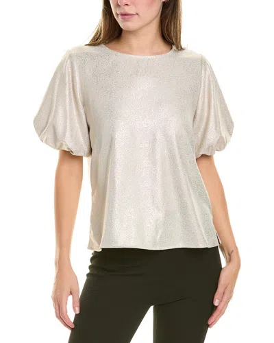 Vince Camuto Puff Sleeve Blouse In Metallic