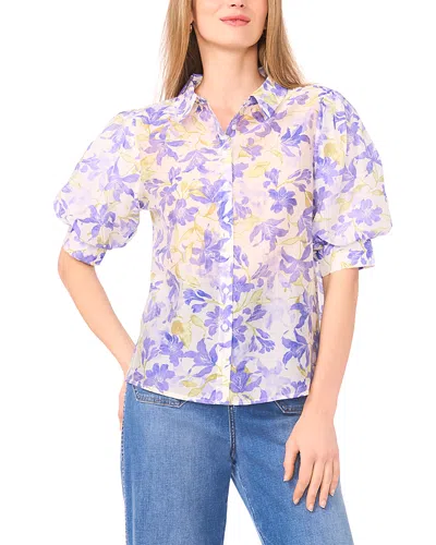 Vince Camuto Puff Sleeve Blouse In Purple