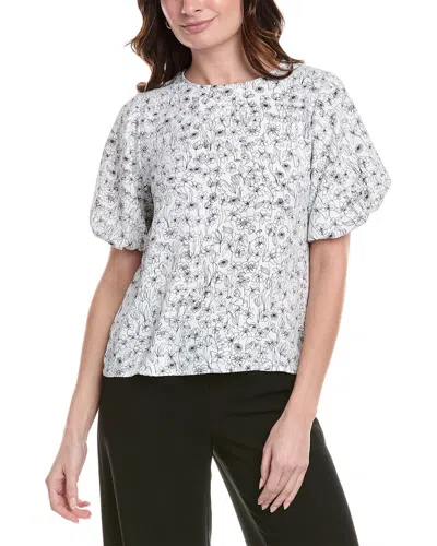 Vince Camuto Puff Sleeve Blouse In White