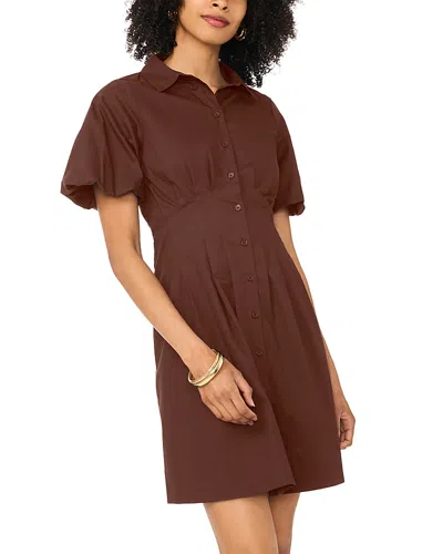 Vince Camuto Puff Sleeve Corset Mini Dress In Brown