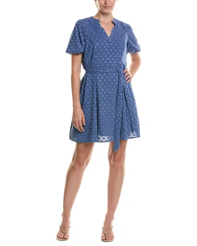 Vince Camuto Puff Sleeve Mini Dress In Blue