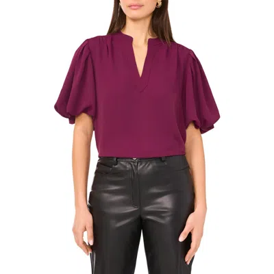 Vince Camuto Puff Sleeve Popover Top In Purple