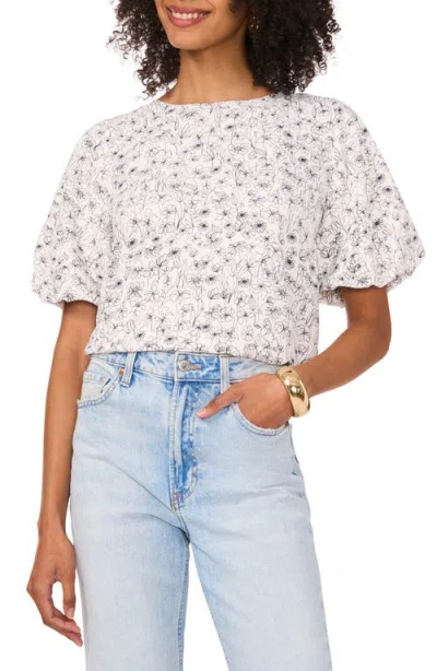 Vince Camuto Puff Sleeve Top In New Ivory