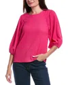 Vince Camuto Puff Sleeve Top In Pink